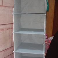 Cloth Organizer - Hanging 4 Shelves Wardrobe Organizer